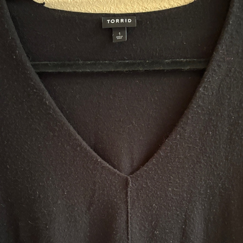 Torrid Black V-Neck Pullover Sweater - Picture 3 of 7